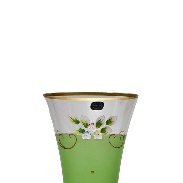 Flower vase Green with Gold line slim - photo 4