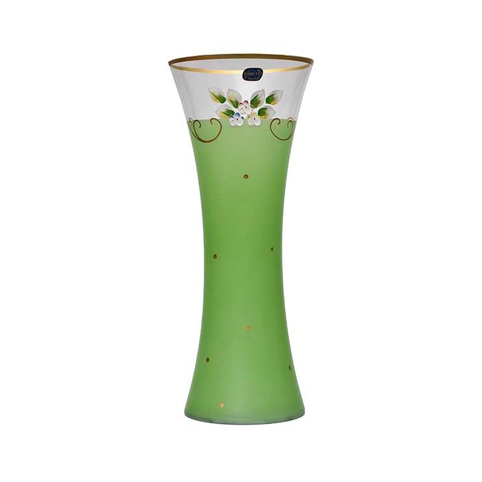Flower vase Green with Gold line slim - photo 3