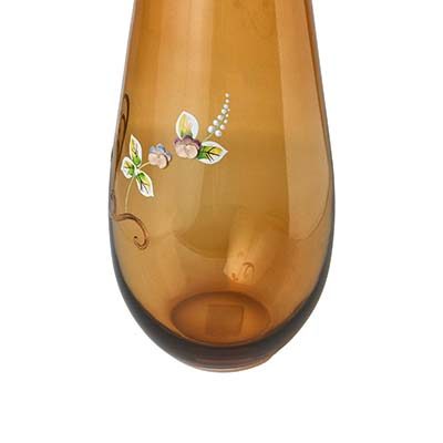 Flower vase Brown with Gold line - photo 4