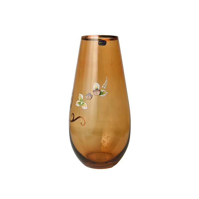 Flower vase Brown with Gold line - photo 3