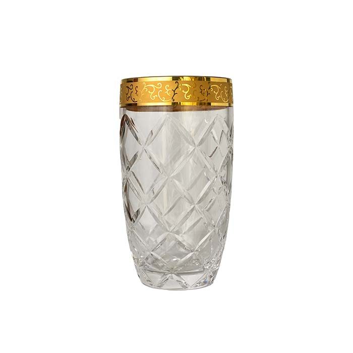 Flower vase with Gold detail and glass design cross - photo 4