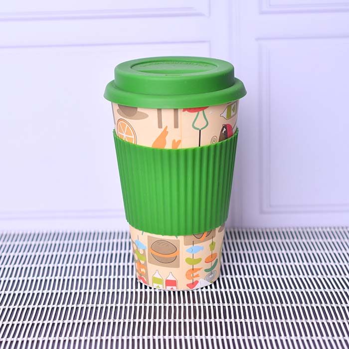 Bamboo fibre Eco Travel Mug 400 ML Green - photo 1