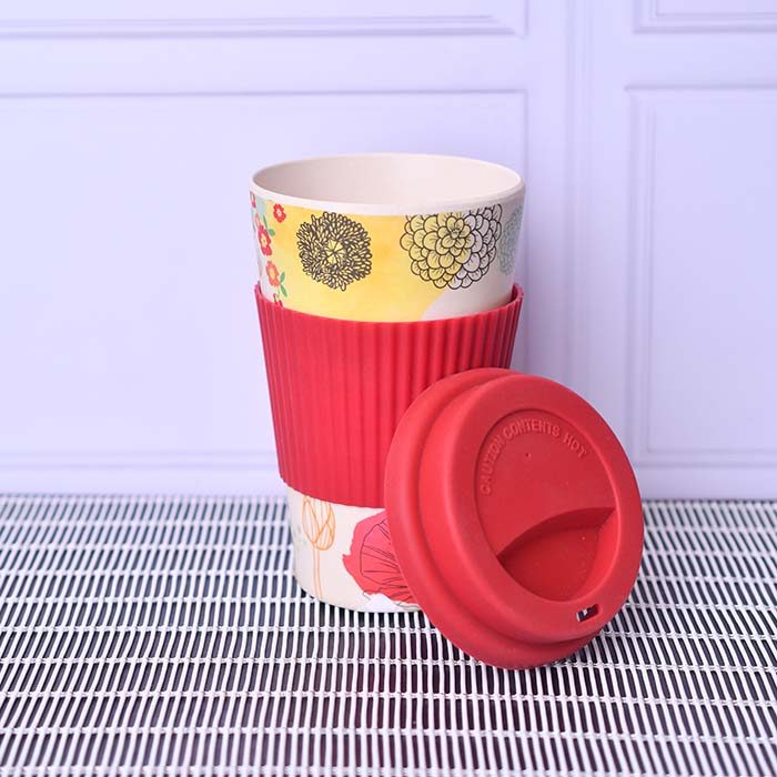 Bamboo fibre Eco Travel Mug 400 ML Red - photo 2