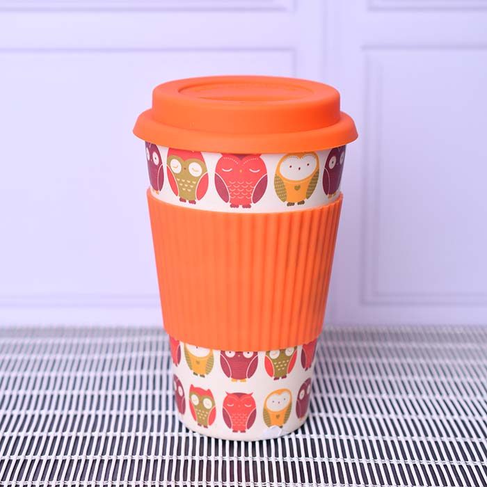 Bamboo fibre Eco Travel Mug 400 ML Orange - photo 1