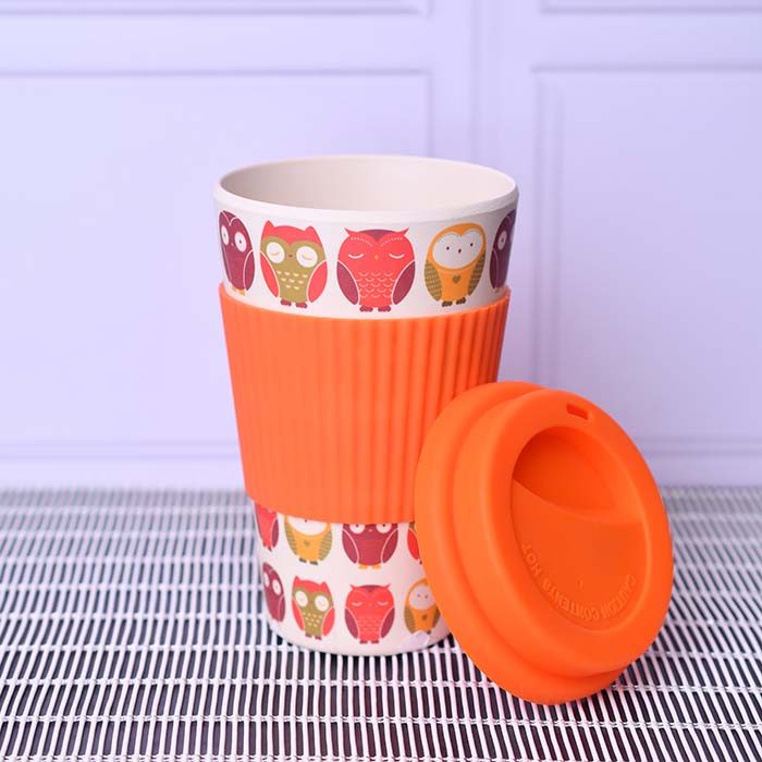 Bamboo fibre Eco Travel Mug 400 ML Orange - photo 2