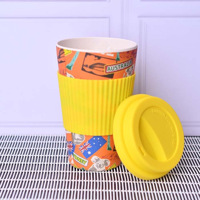 Bamboo fibre Eco Travel Mug 400 ML Yellow - photo 2