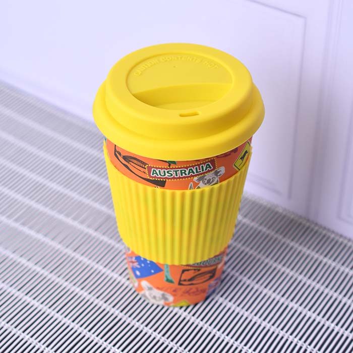 Bamboo fibre Eco Travel Mug 400 ML Yellow - photo 3