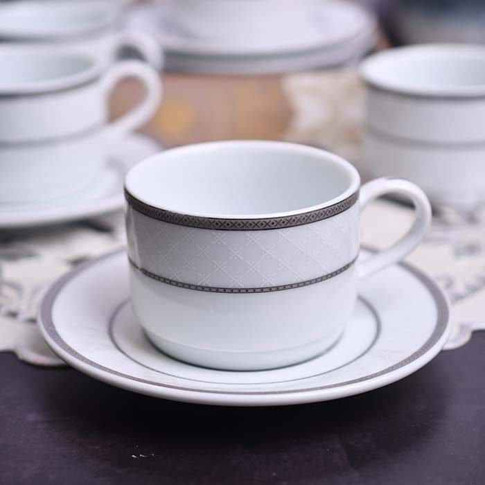 DANKOTUWA Agat | Platinum Lined Cup and Saucer | Luxury Porcelai - photo 1