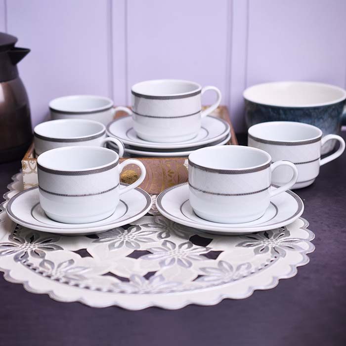 DANKOTUWA Agat | Platinum Lined Cup and Saucer | Luxury Porcelai - photo 2