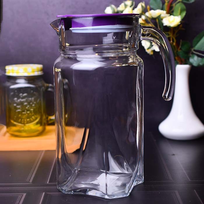 PASABAHCE Water jug Glass with Purple lid (LUNA1750CC) - photo 2
