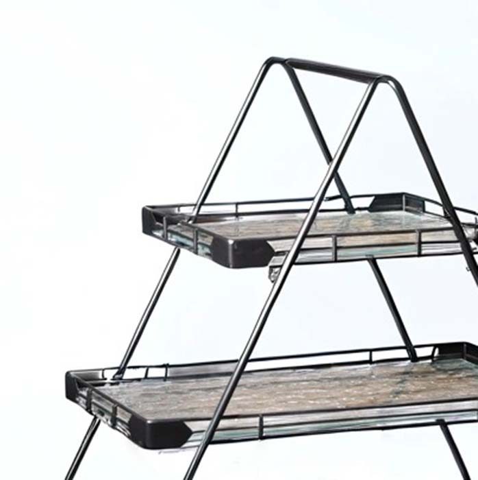Triangle shaped Mug Shelf with glass base - photo 2
