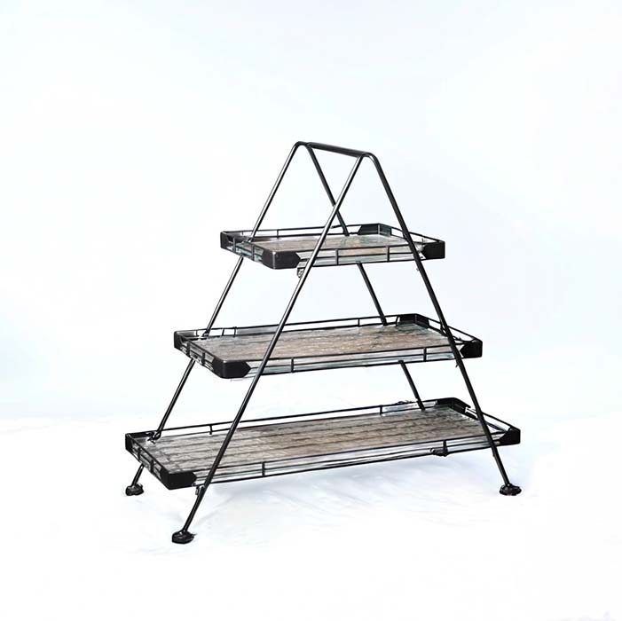 Triangle shaped Mug Shelf with glass base - photo 1