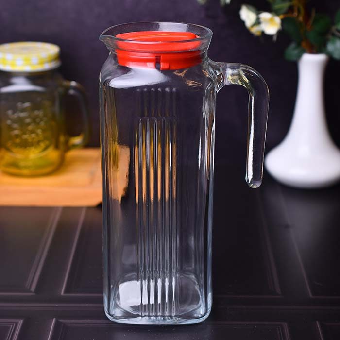 PASABAHCE Water jug Rectangle with Red lid (PB1003518) - photo 2