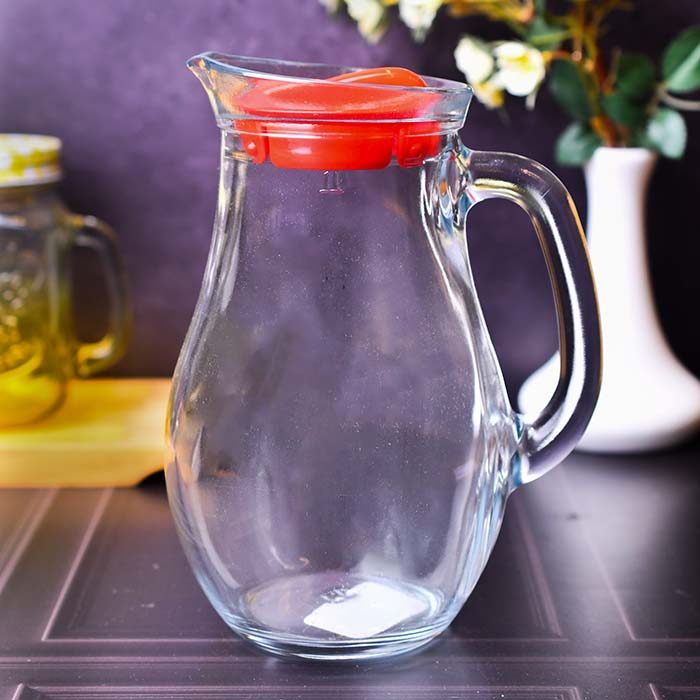 PASABAHCE Water jug Glass with Red lid (PB1080107) - photo 2