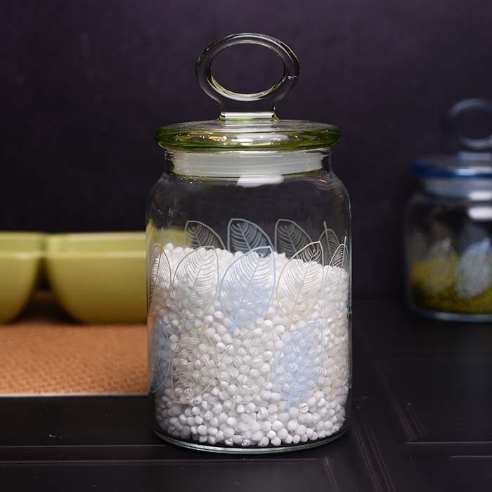 PASABAHCE Leaves Kitchen jar Green 860 CC - photo 1