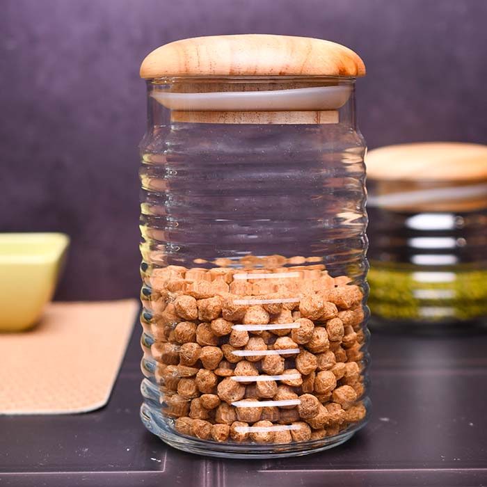 PASABAHCE Wooden lid babylon jar 1120 CC - photo 1