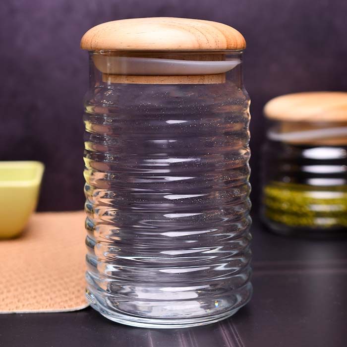 PASABAHCE Wooden lid babylon jar 1120 CC - photo 2