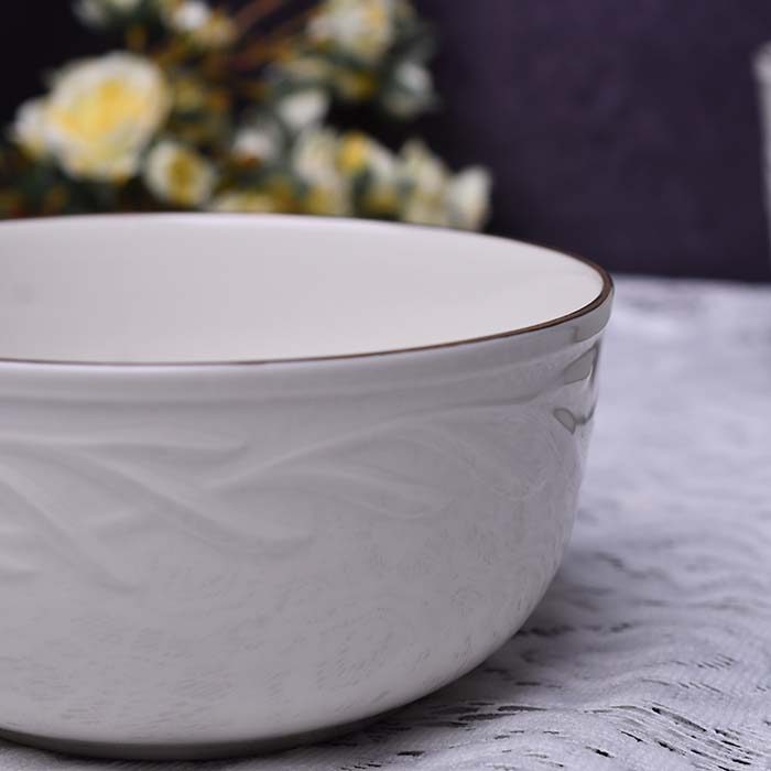 Qualitier Bowl Off white with Gold line 15 CM (medium) - photo 3