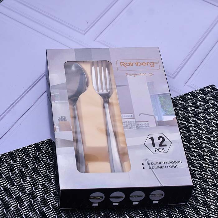 RAINBERG Steel plain Spoon set (6 dinner spoon 6 dinner fork ) - photo 4