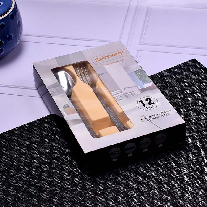 RAINBERG Steel Spoon set (6 dinner spoon 6 dinner fork ) - photo 5