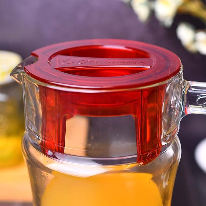 PASABAHCE Water jug Glass with Red lid (PB1400CC) - photo 2