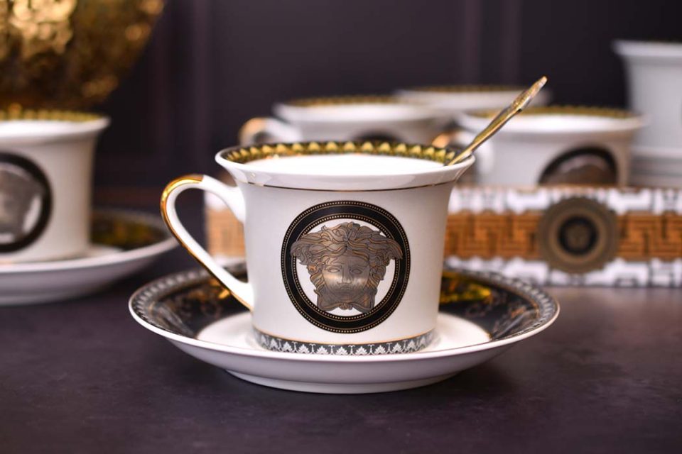 Cup and saucer Luxury Grey+Black+Gold - photo 1