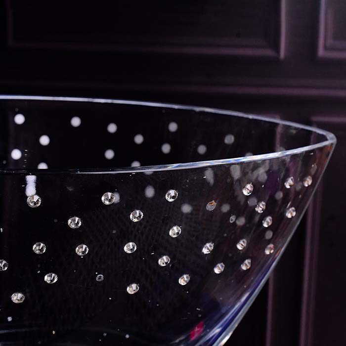 Fruit bowl glass Oval with stones - photo 2