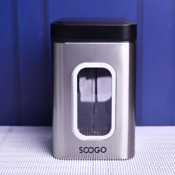 SOOGO Jar clear window Square silver 1500 ML - photo 1