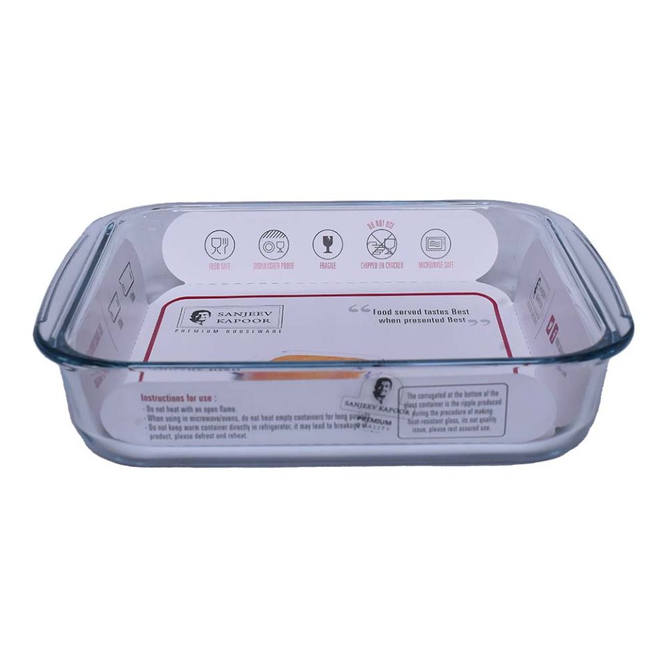 SANJEEV KAPOOR Square dish Glass 1600 ML - photo 1