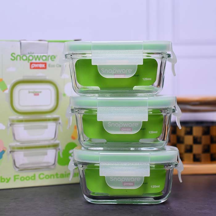Kids Food storage glass container Rectangle 120 ML - photo 1