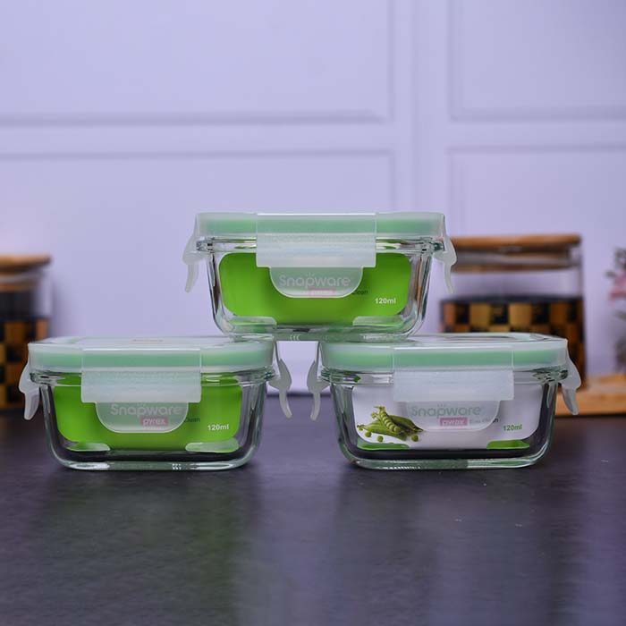 Kids Food storage glass container Rectangle 120 ML - photo 2