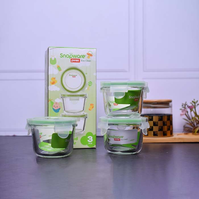 Kids Food storage glass container Round 120 ML - photo 1