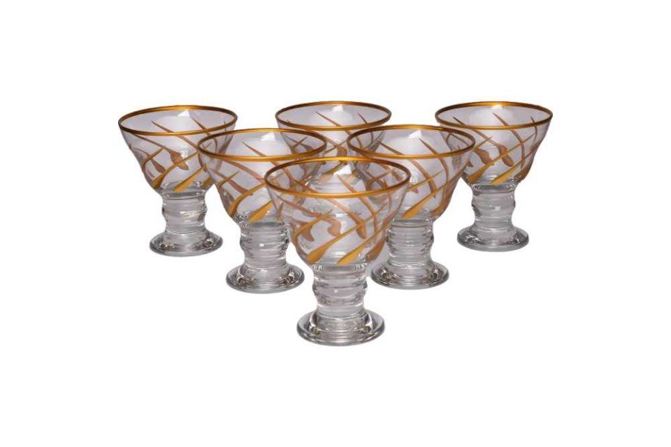 DECOART Ice cream bowl Set of 6 PC Gold Strand - photo 3