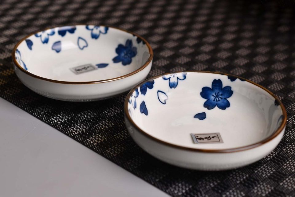 Ceramic | Serving dish | Round | Blue floral print | 9 CM - photo 1