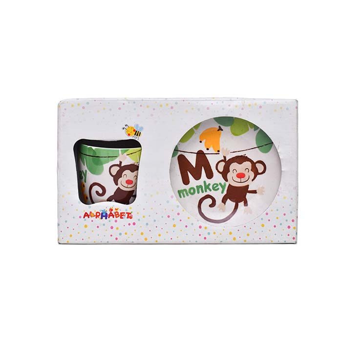 Cartoon monkey plate and cup - photo 2