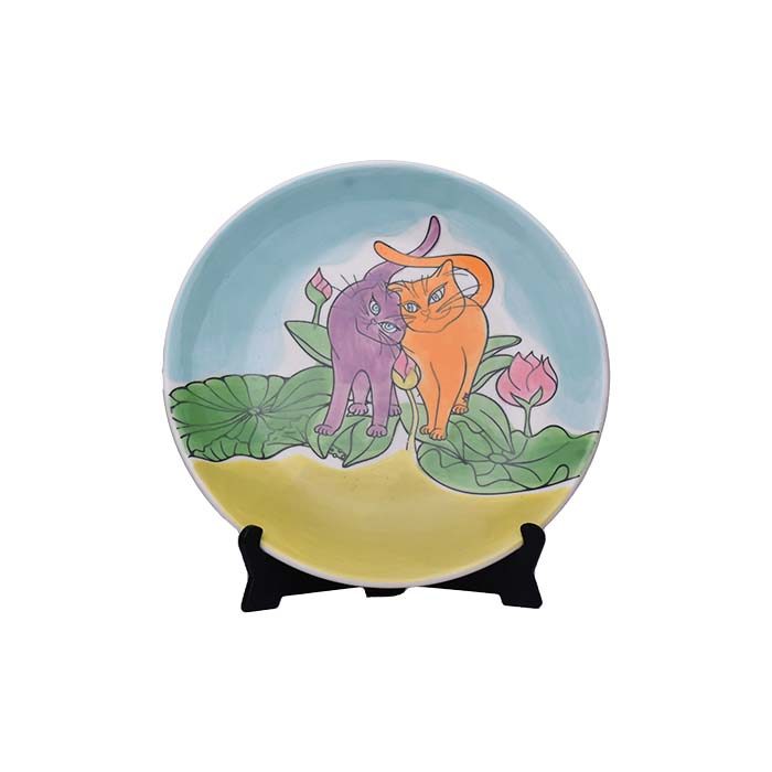 Cartoon plate Cat print - photo 2