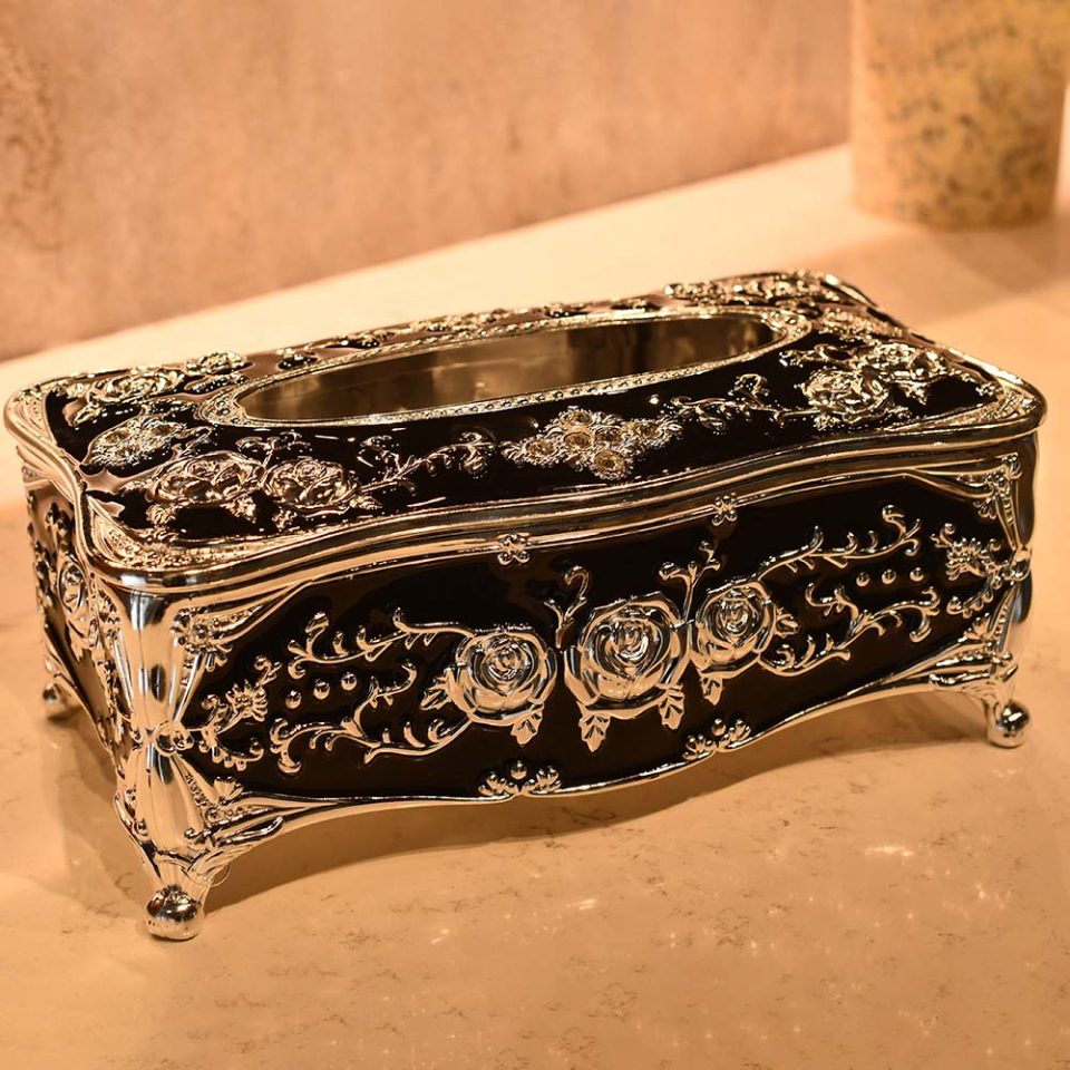 LUXURY TISSUE BOX WITH GOLD PLATING - photo 4