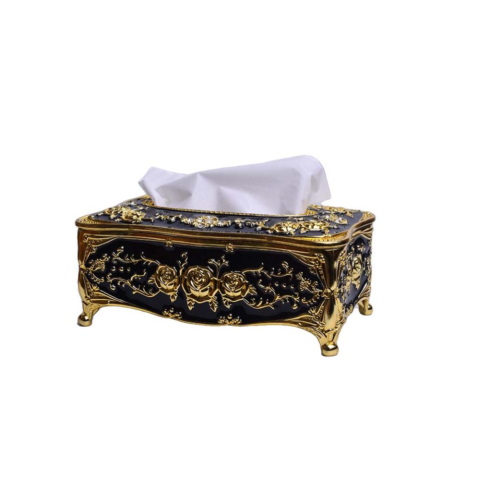 LUXURY TISSUE BOX WITH GOLD PLATING - photo 3
