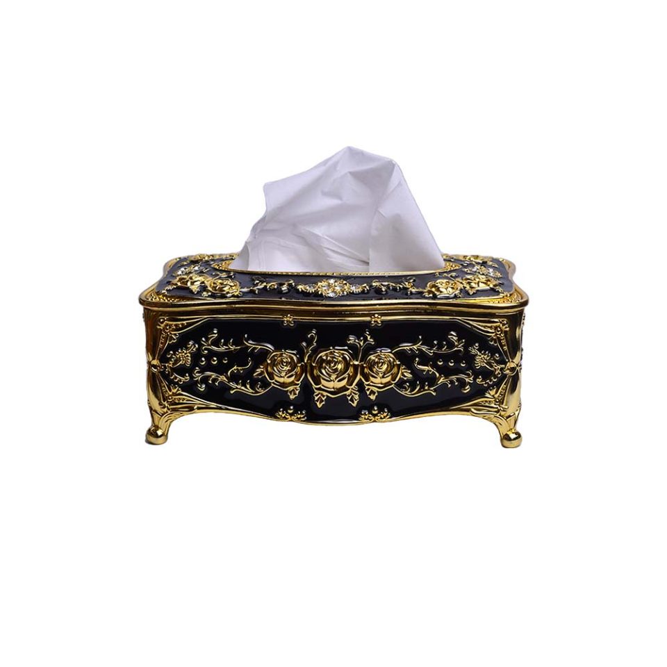 LUXURY TISSUE BOX WITH GOLD PLATING - photo 2