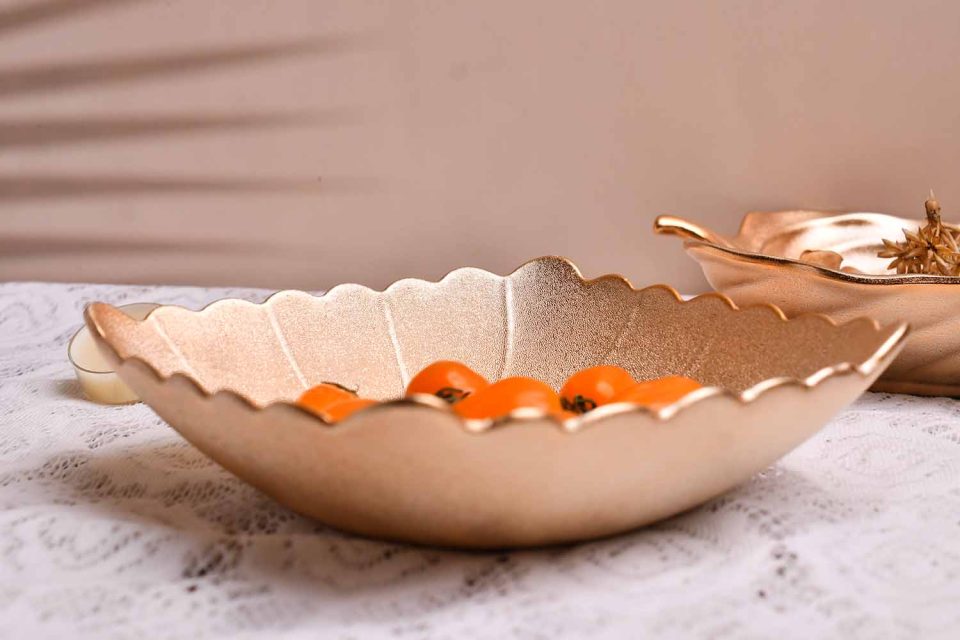 Bowl leaf Rose Gold 9 INCH - photo 2