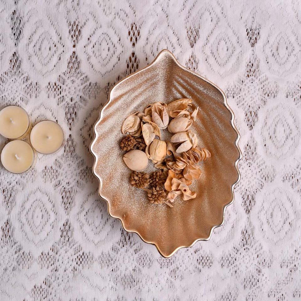Bowl Rose leaf shaped 9 INCH - photo 2