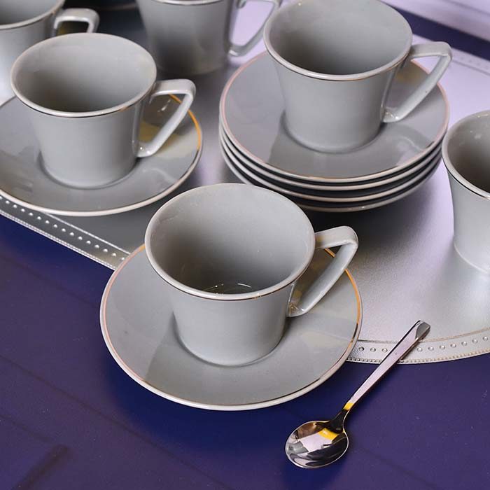 YAMASIN | Cup and Saucer | Set of 6 | Grey | YCS2633 - photo 3