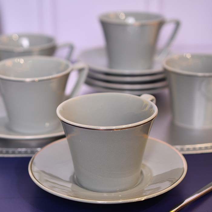 YAMASIN | Cup and Saucer | Set of 6 | Grey | YCS2633 - photo 1