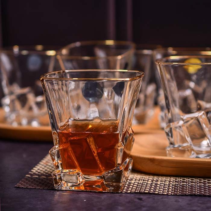 Whisky Glass crystal gold line 350 ML - photo 1