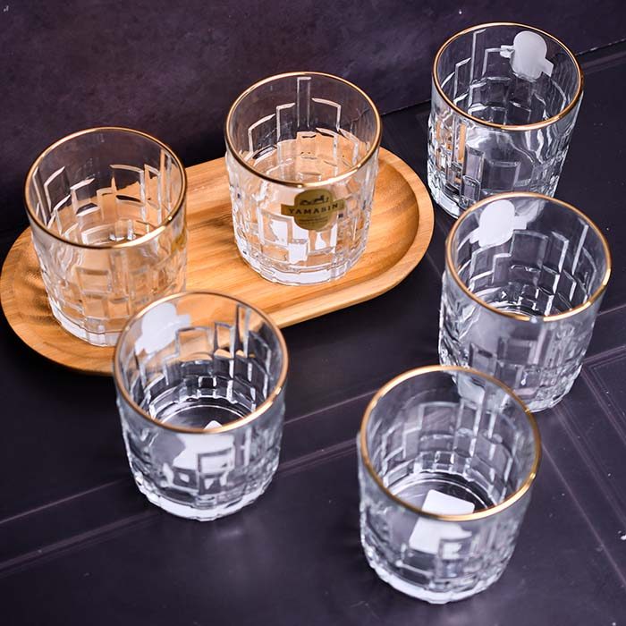 Whisky Glass Crystal gold line 330 ML - photo 3