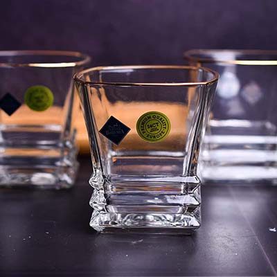 Whisky Glass Crystal gold line 350 ML YG19545 - photo 3