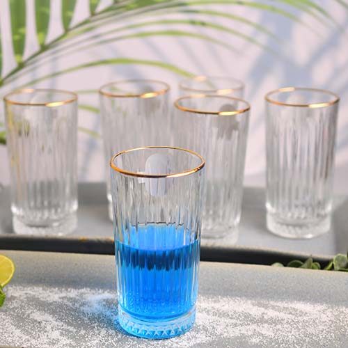 Water Glass with Gold line 290 ML - photo 1