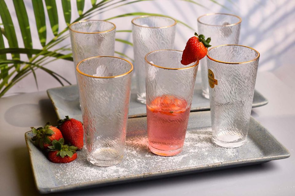 Water Glass Crystal gold line 370 ML - photo 2