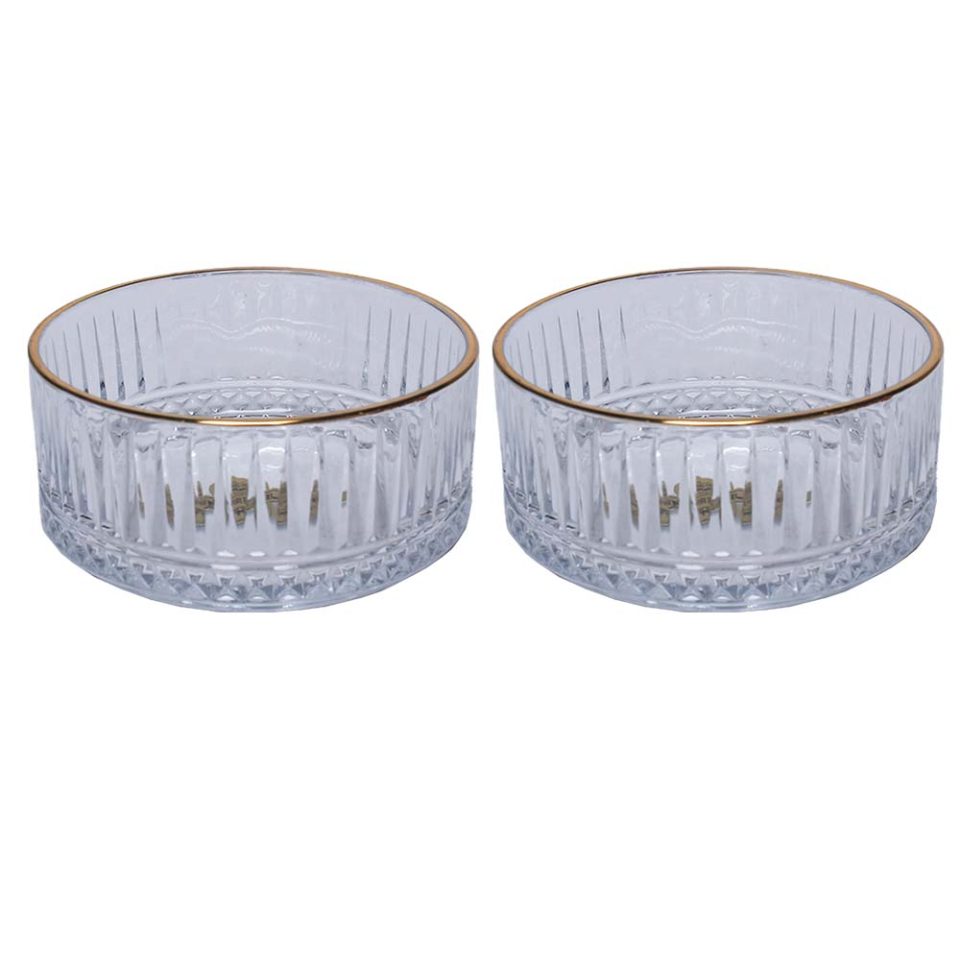 YAMASIN Crystal bowl | Set of 2 pc |  with Gold line - photo 5