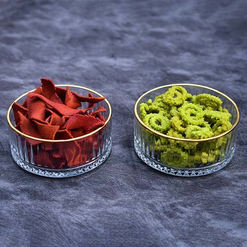 YAMASIN Crystal bowl | Set of 2 pc |  with Gold line - photo 1